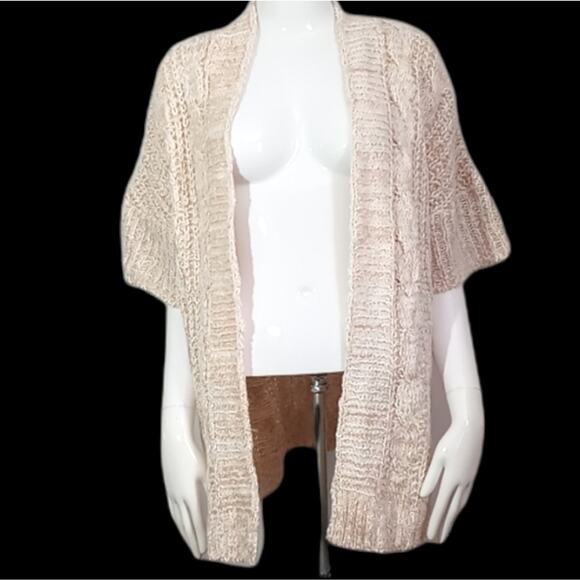 NEW SONOMA Oversize Chunky Knit Short Sleeve Sweater Size SMALL - Picture 1 of 4